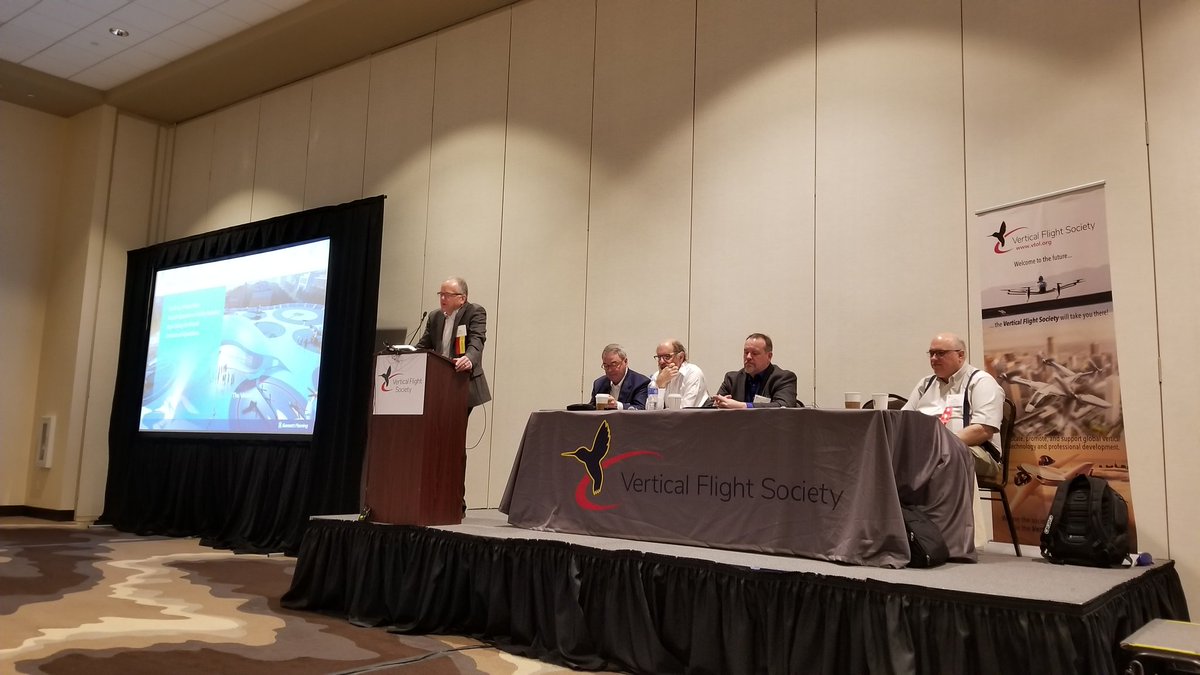 ElectricVTOL's tweet photo. Mark Pilwallis of @GannettFleming briefs the challenges and vision for #eVTOL skyports at the @VTOLsociety's 6th Annual #ElectricVTOL Symposium. Learn more at https://t.co/XEgFTbDDfB #eVTOL2019 #avgeeks #UrbanAirMobility #UberElevate https://t.co/yjd5hSvlhQ
