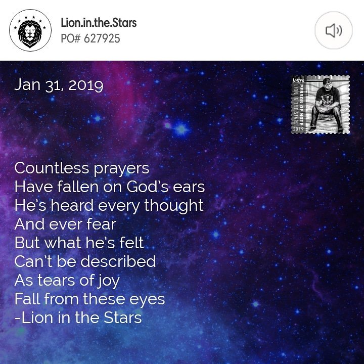 MusistApp's tweet photo. Countless prayers
Have fallen on God’s ears
He’s heard every thought
And ever fear
But what he’s felt 
Can’t be described
As tears of joy
Fall from these eyes

@LionintheStars via #lettrs 
#poetry #thursdaymorning https://t.co/F1T1JaFBJp