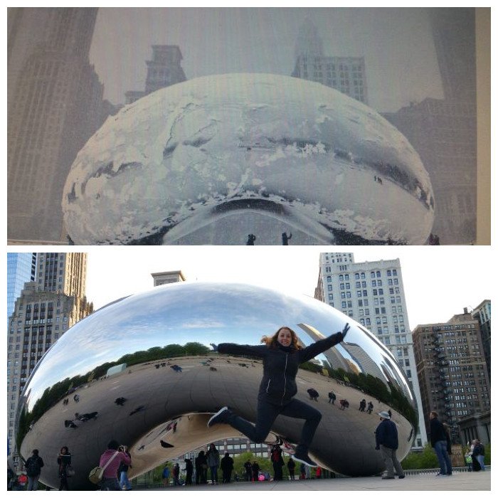 EPIAblogidiomas's tweet photo. Las temperaturas se desploman en #Chicago, #Illinois y se podrían registrar temperaturas más bajas que en la #Antártida.
Arriba la "bean" #couldgate congelada, icono de la ciudad, de la página de National Geographic comparada con la nuestra hecha un día de primavera soleado. https://t.co/uem9Gjq86z