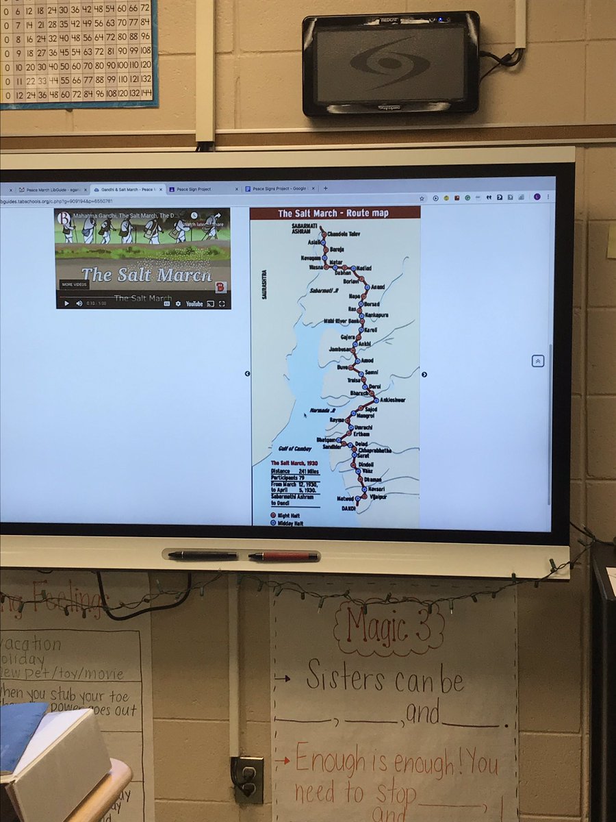sarverteaches's tweet image. Thank you @LisaEgan5th for telling us about Ghandi and The Salt March! #PeaceSignsProject #WeB4Me @CollinsNBCT