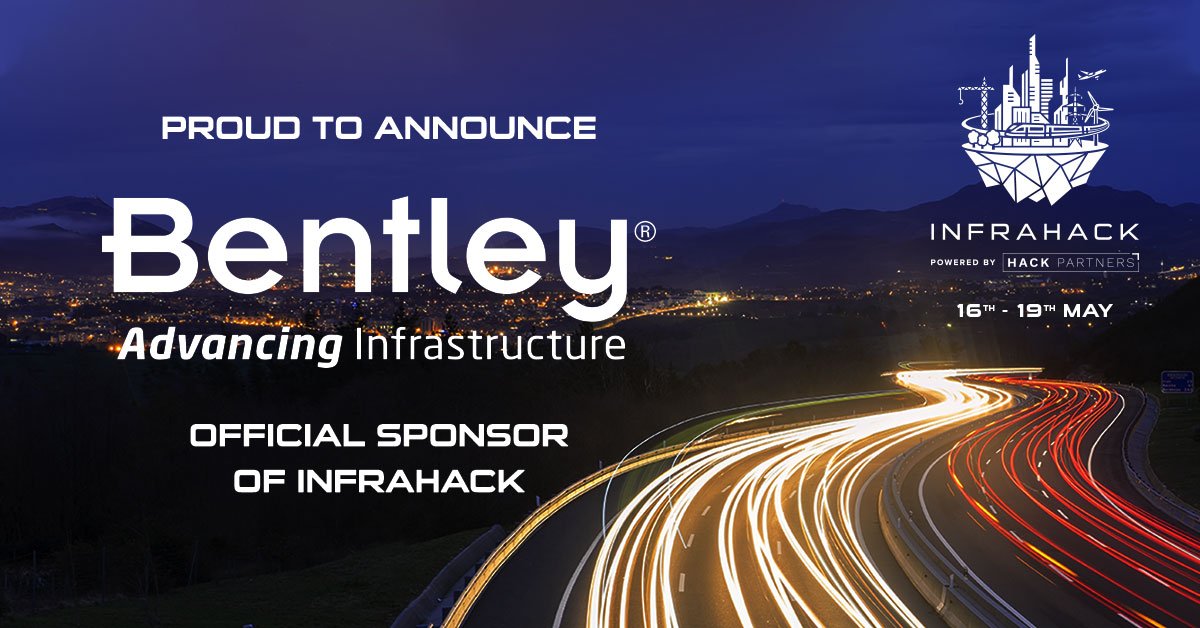 HackPartnerss's tweet image. We are proud to announce that @BentleySystems are one of our official sponsors of #InfraHack! 
With a mission to provide innovative software and services for the world’s #infrastructure, we can't wait to partner with them to drive #innovation in the infrastructure industry!