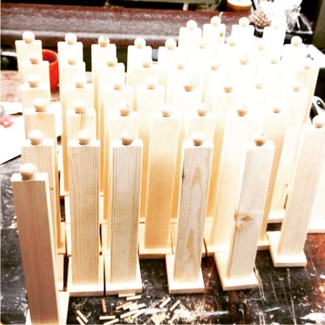 All lined up and ready to go. Handmade SlimLine necklace displays take up so little space yet let each piece stand out on its own. .
.
.
.
#necklace #necklacedisplay #display #booth #boothdisplay #merchandising #retail #handmade #woodstand #wooddisplaytoday at debVdesignshtt…