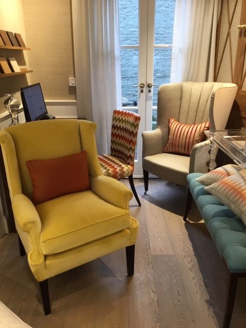 Three new recruits have joined the London showroom today! Our handmade Astor Wing Chair, Benson Wing Chair and our brand new Beaumont dining chair. Why not pop by to take a seat, you'll find us at 45 Pimlico Rd, London #mastersofmaking theoddchaircompany.com/furniture/asto… #bespoke #chairs