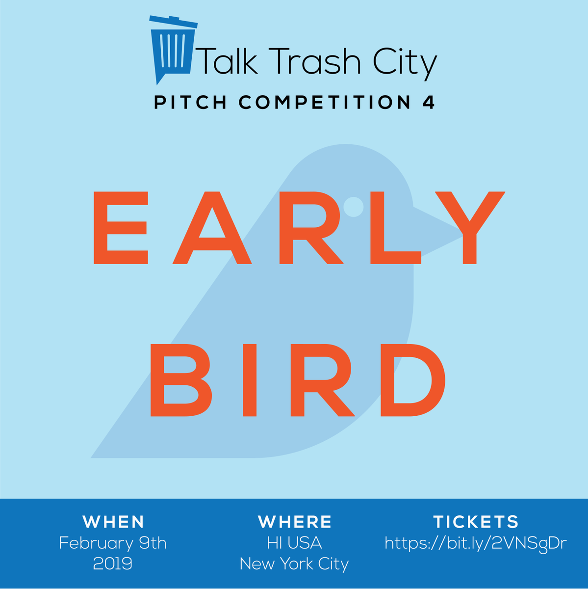 Last day for early bird tickets! You know you want to come, so save $5 and get your tickets now. bit.ly/2VNSgDr #nyc #zerowaste #TTC4 #talktrash