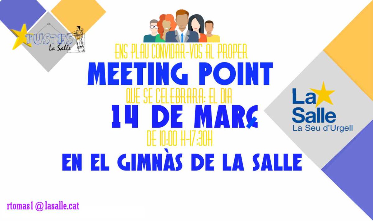 - Estem preparant aquest meeting amb molta il·lusió i ens agradaria molt que ens acompanyessiu en aquest día tant important per nosaltres

- Estamos preparando este meeting con mucha ilusión y nos gustaría mucho que nos acompañárais en este día tan importante para nosotros