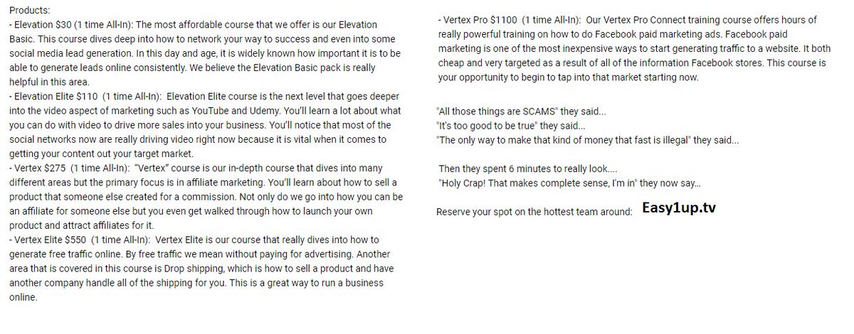Easy1upTv's tweet photo. @AffiliateAYou #easy1uptv 
#mmo #interesting #AffiliateMarketing  #seo #affiliate #Facebook #YouTube 
"All those things are SCAMS" they said
"It's too good to be true" they said
"The only way to make that kind of money that fast is illegal" they said 
https://t.co/bLY2gG2din
#MMO https://t.co/wndMEKFghN