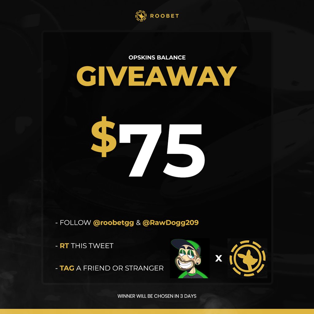 RawDogg209's tweet image. 🥳$75 GIVEAWAY

👉RT+LIKE+FOLLOW @Roobet 
👉TAG A FRIEND

🙏ROLLING IN 2 DAYS