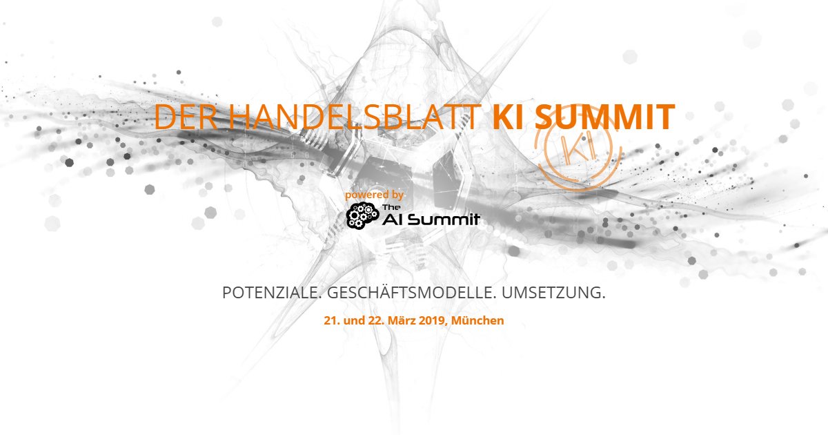 #KISUMMIT2019 IN MUNICH!

Save the date! The leading meeting #event for the implementation of AI in your company is taking place on March 21st and 22nd in Munich. Get your reduced ticket through our #newsletter TODAY and be there! Be where #innovation is! lnkd.in/dpp9Ed6