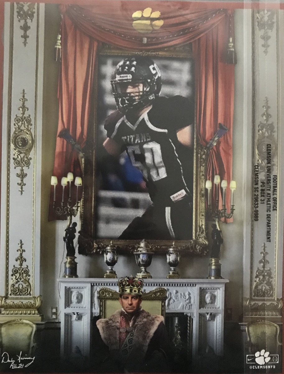 Jimmy_Christ66's tweet image. Very excited to have received my 30th offer from The National Champions Clemson!!!🐅