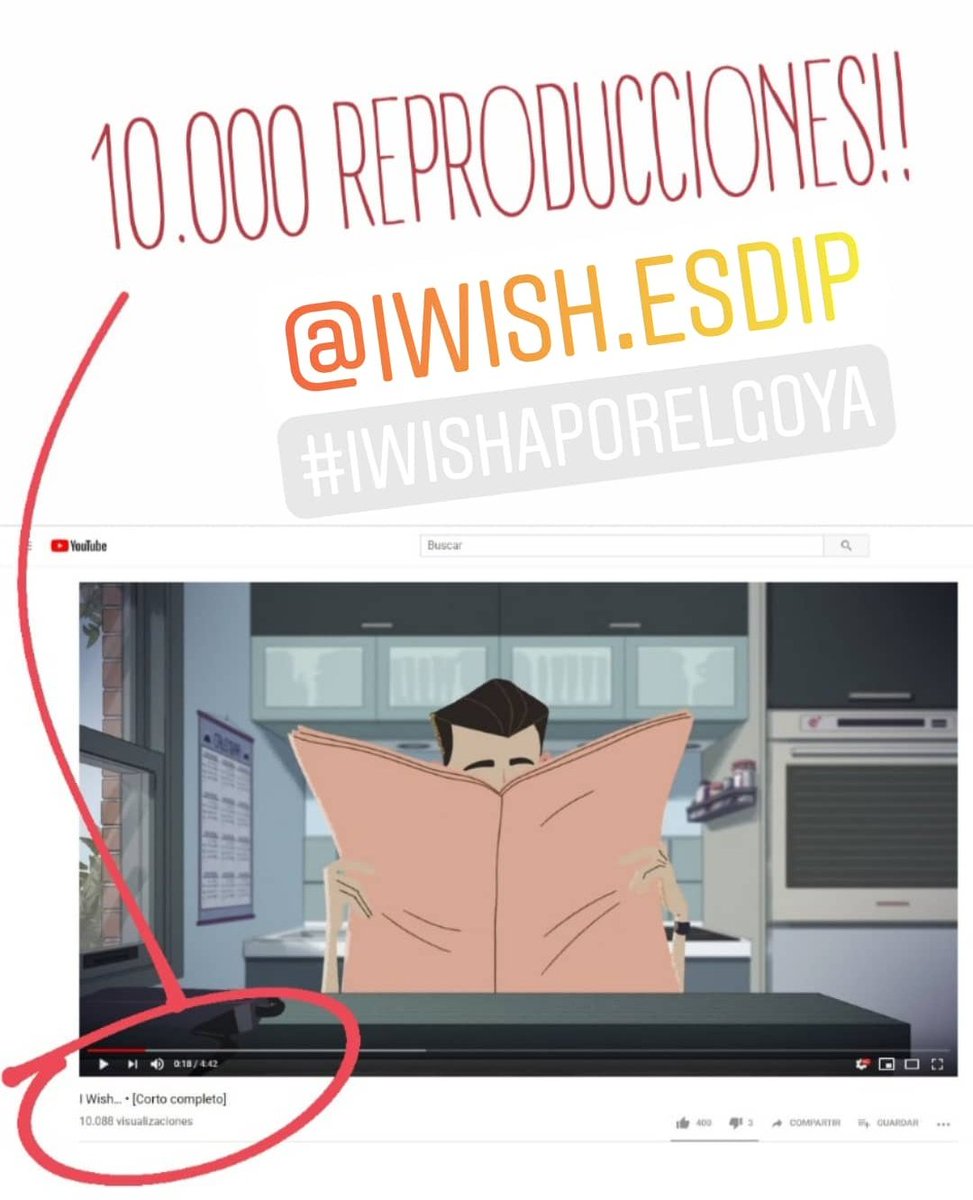 Mientras avanza la cuenta atrás... ¡¡¡Celebramos las 10.000 reproducciones del corto en YouTube!!! Gracias por ayudarnos a conseguirlo! 🎉🎉