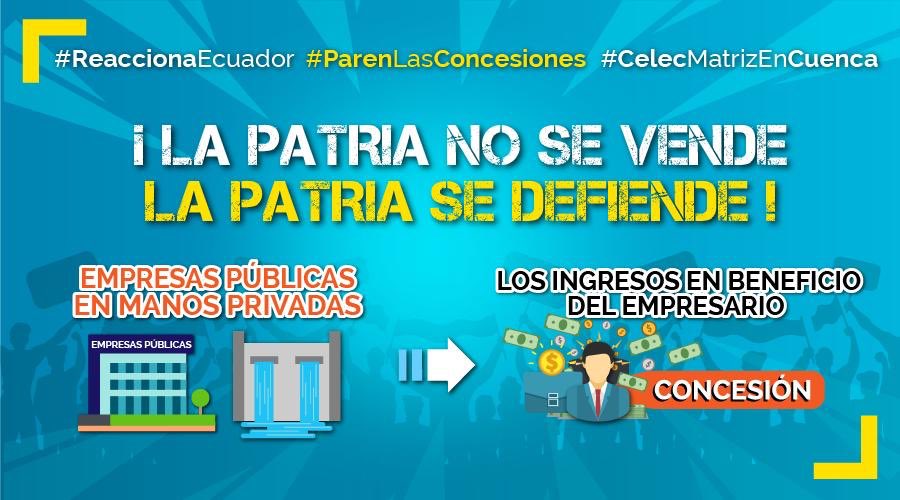 veritosolor's tweet photo. #ReaccionaEcuador I 🇪🇨¡La Patria no se vende, la Patria se defiende! 💪🏼 No a la pretensión de entregar nuestras empresas públicas rentables a poderosos grupos económicos 🏦. #ParenLasConcesiones #CelecMatrizEnCuenca @Lenin @Azuayparroquias @AMEcuador @WASHING03344846 @davalos2019 https://t.co/2HItafCLkg