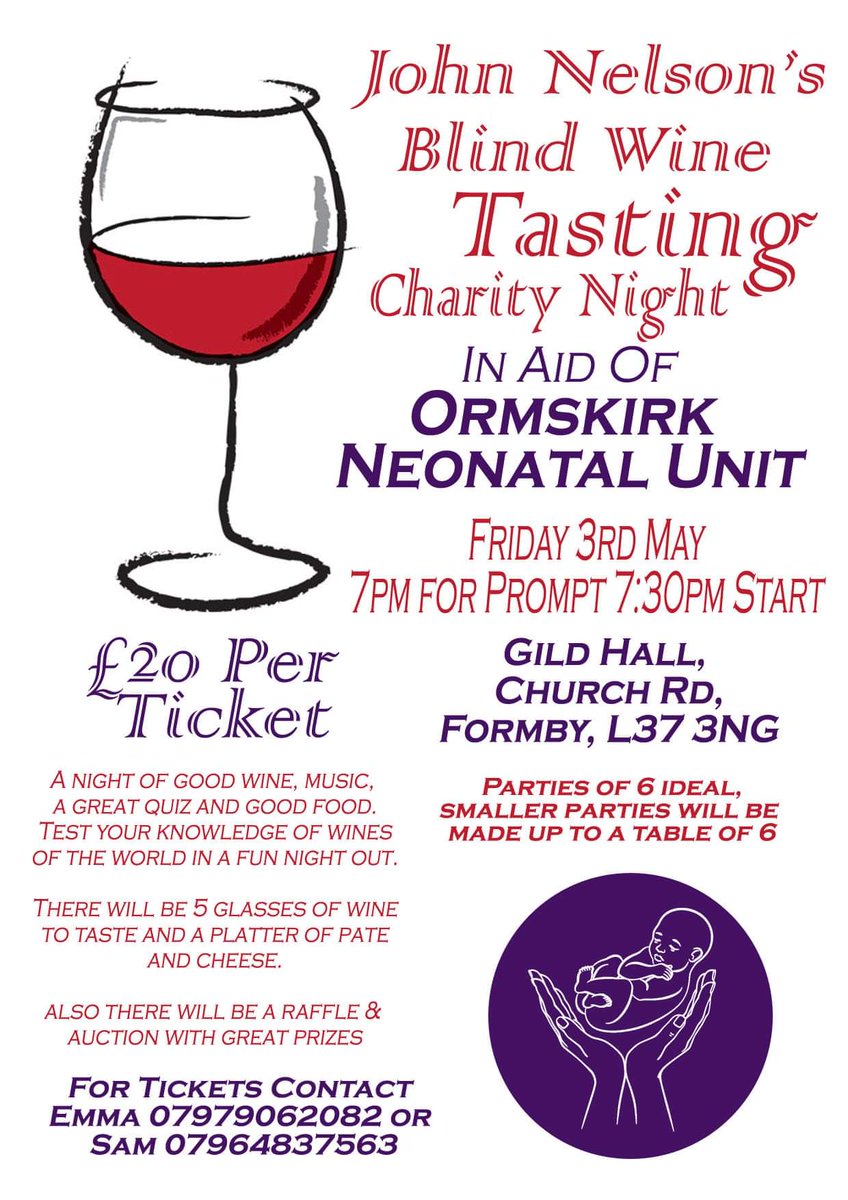 Just 3 tables left that are available to reserve for our next fundraising night #neonatalunit #fundraiser #wine #cheese