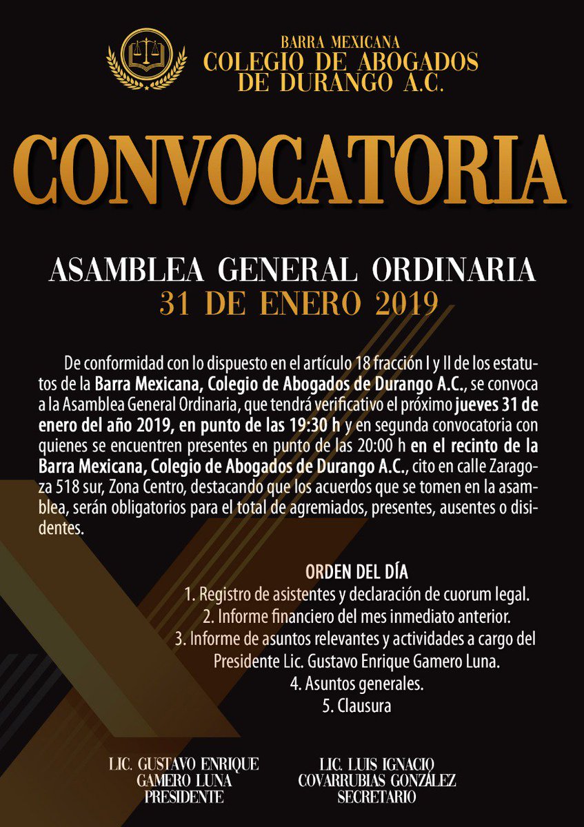 Barra de Abogados de Durango tweet media