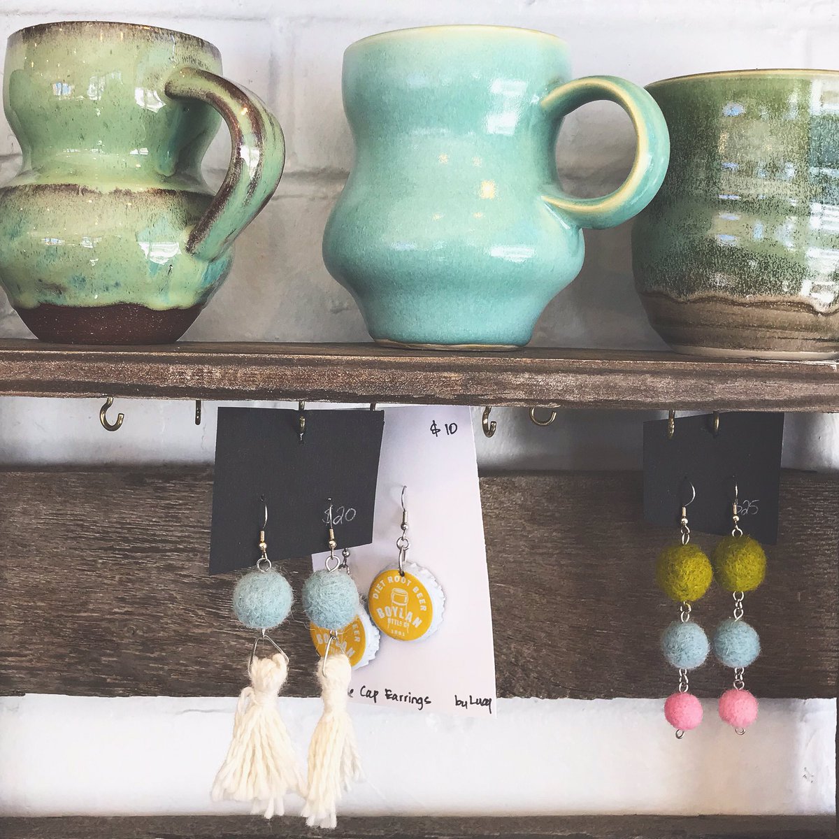 New mugs from @craigdodgelile. Fresh looks for your lobes from @lujaburt. Pair ‘em with a gift card or a bag of <a href="/tinkercoffee/">tinker</a> coffee beans and you’re about to make someone’s day.