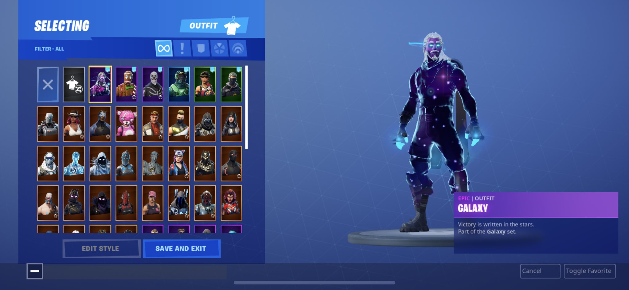Fortnite galaxy skin for sale sale