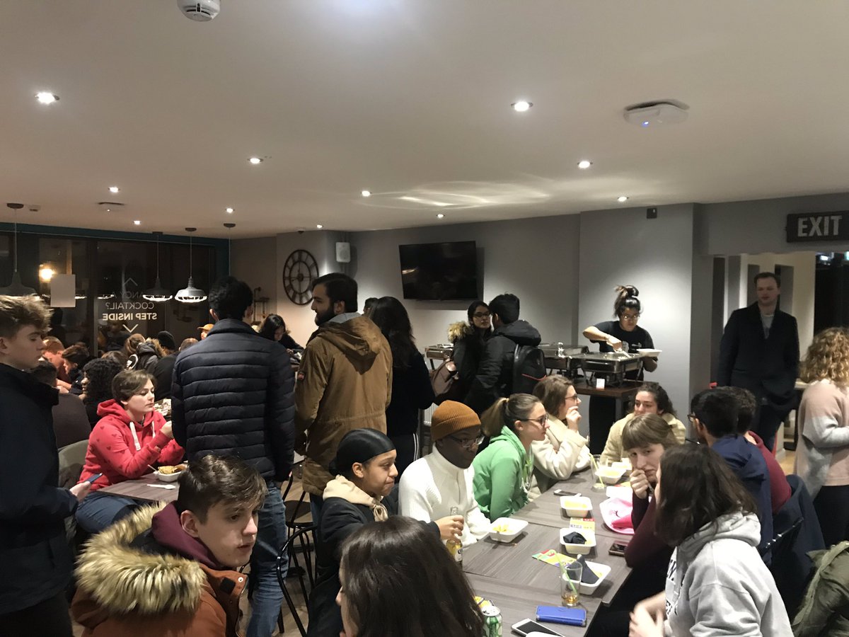 derbyunistudent's tweet photo. The Curry Night at 67 Bridge Street is well underway. Come on down if you fancy some warm food on this chilly evening @DerbyUnion 🍛 #derbywelcome #curryandaquiz #welcomesocial https://t.co/HJAj1UZf14