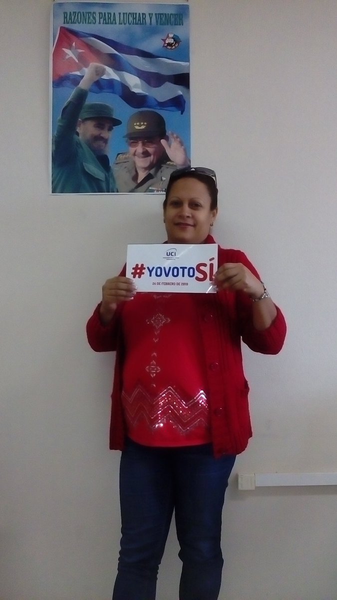 Que no le quepa duda a nadie, #NosotrosVotamosSí. Respaldamos nuestra Revolución, respaldamos nuestros principios y vamos a votar por una Cuba socialista. <a href="/GuillenLianne/">Lianne Guillen 🇨🇺</a> <a href="/universidad_uci/">Universidad de las Ciencias Informáticas</a> <a href="/CTC_UCI/">CTC_UCI</a> @WalterBG_uci @Mnica98744015 <a href="/LesterColladoR/">Lester Collado Rolo</a>