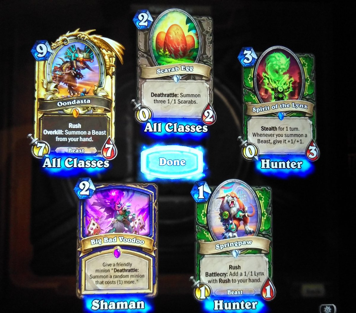 ADER_HS's tweet photo. Good pack #Hearthstone https://t.co/SZoRrRn2Te