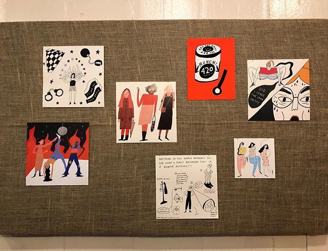 Be sure to stop by and see some great illustrations by <a href="/kb/">@kb</a>.illustration on display at Aura Coffee! <a href="/auracoffeedtx/">Aura Coffee 🏳️‍⚧️⛾🏳️‍🌈</a> 
Part of a collaborative display with @dentonarthaus check them out! bit.ly/2CZ4P62