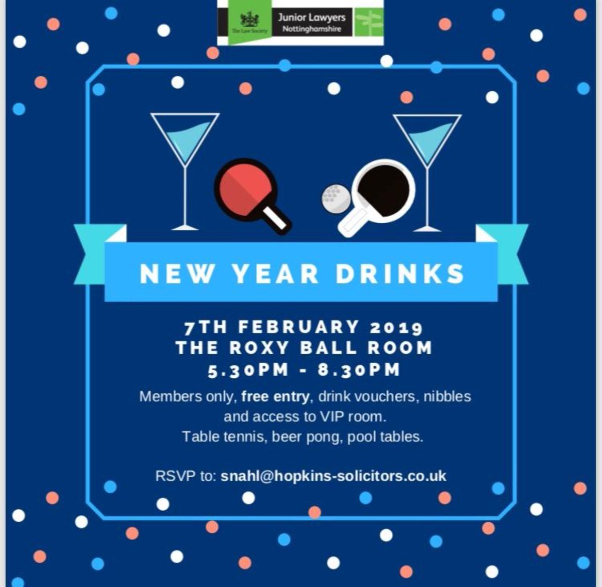This time next week the NJLD will be relaxing with a few drinks enjoying some friendly competition whilst playing table tennis and pool. Why not join us ?! Entry is free for members and spaces are limited so get booking now! #NJLD #roxyballroom