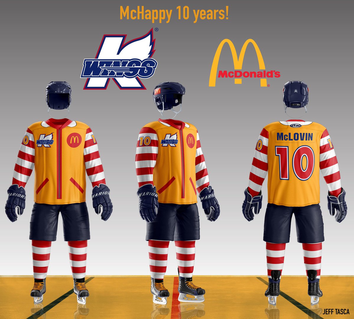 Kalamazoo Wings wore these McDonalds 