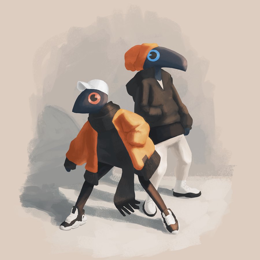 Echo___River's tweet photo. thes boyes! theyre at it again! #y3 #hypebeast #hype #fashion #illustration #bird #boy #kaiwa #AW2018 #style https://t.co/TGyRZYaV6G