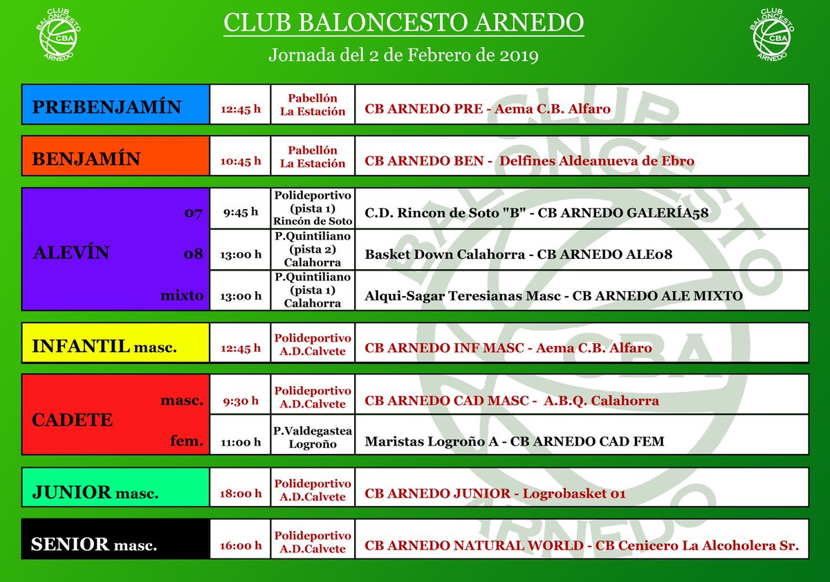 Estos son los partidos del finde... a seguir sumando victorias!! 💪🏼🏀
#másqueunclubunagranfamilia