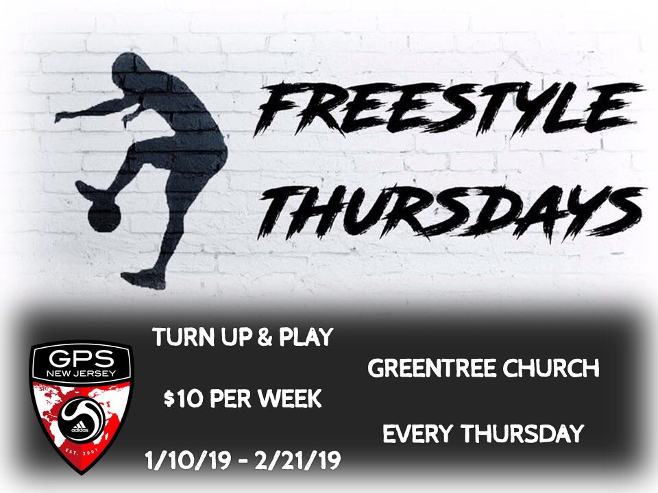 gpsnj's tweet photo. TONIGHT... Freestyle Thursdays @ Greentree Church continues tonight 5:30-7:00pm! 🤙🏻🙌🏻⚽️ https://t.co/Mi9KQv2IWK