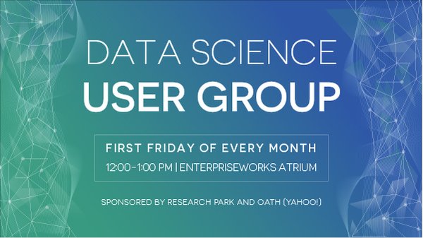UIResearchPark's tweet photo. Get ready for our first data 📊 science user group meetup of the year on Feb 1. The guest speaker, @FagenUlm, will develop a compelling story and create a visualization to share it. Lunch will be provided. More information at https://t.co/jEnrP2MVgt. #DSUG https://t.co/0nLaxwPEyh