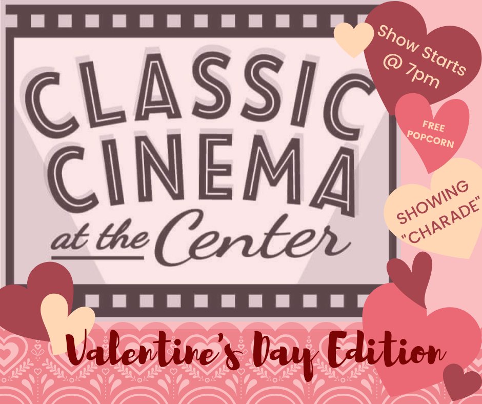 We've got the best Valentine's date idea! How about you bring your date to our FREE showing of the 1963 classic "Charade"? It's got comedy, suspense and romance- what's not to love? Feb. 15th -7pm FREE MOVIE AND POPCORN! ow.ly/Vlt330nx0EV  #cheapdate #StillwaterOK #Stilly