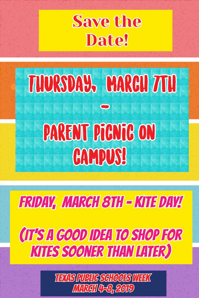 Save the Date for Texas Public Schools Week family events!  #tpsw #HCISDproud #SHMightyEagles