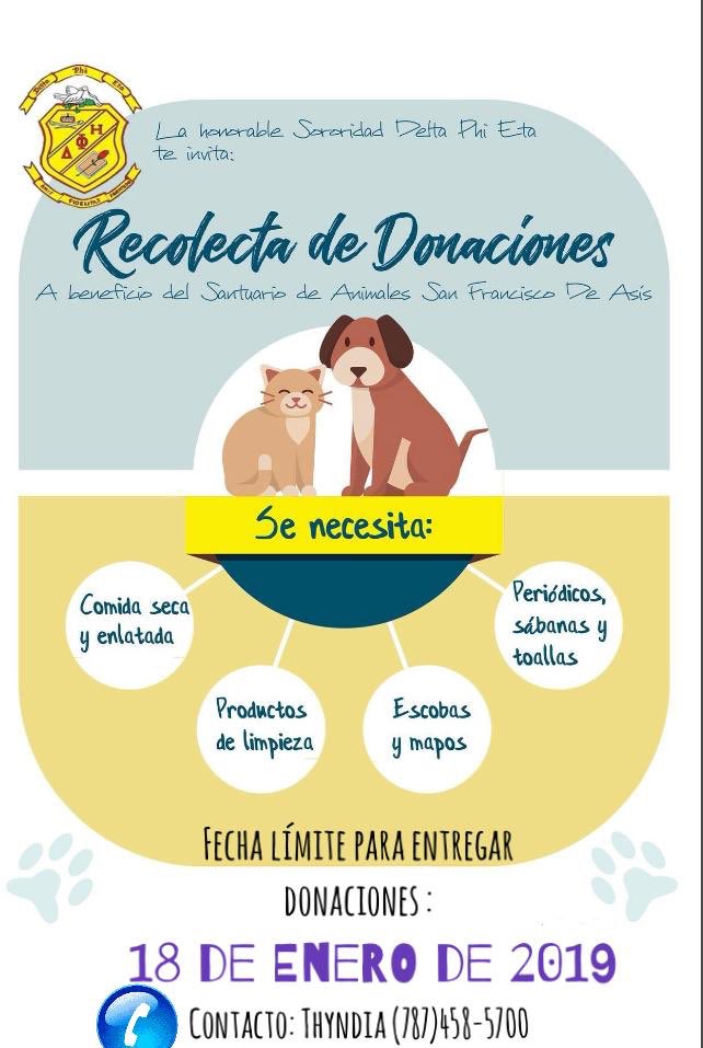 SigmaDeltaNu's tweet photo. Evento NO al Maltrato de Animales de la Honorable Sororidad ΔΦΗ, será este próximo 02-02-19. La ΣΔΝ las apoya y les agradece por tan hermosa iniciativa. Cuentan siempre con Nosotras.He aquí fotos de nosotras haciendo entrega de alimentos y productos para los animales.#MuchoÉxito https://t.co/S4yi396t5p