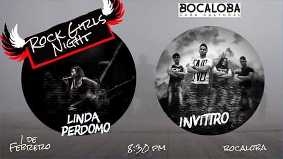 bocaloba's tweet photo. Linda Perdomo y la Banda Invittro celebran el día de la mujer hondureña de una forma única, liderada por la reconocida cantante de Rock y metal porteña. 
Viernes 1 de Febrero
aporte L.100 https://t.co/TOcSD93yNz