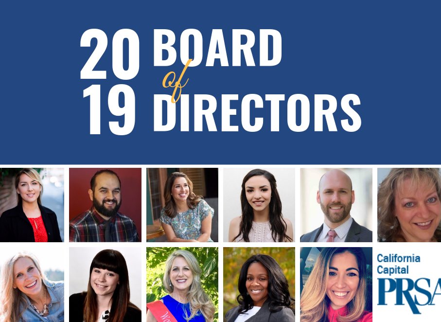 PRSASacramento's tweet photo. Welcome to 2019 with #prsaccc! 

Meet your board and hear from your chapter pres: https://t.co/oNQigwdIKT https://t.co/S9Ve1A0EwD