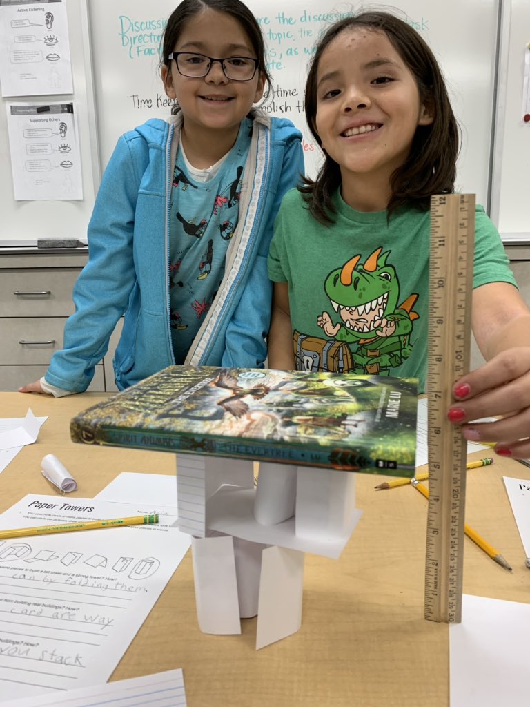 For our science lesson today, the kiddos had fun using unconventional materials to design and construct both tall and strong towers. They learned the value of communication, creativity, teamwork, problem solving and planning! #innovation #Engineering <a href="/CVESDNews/">CVESD News</a> @EaglesBonita