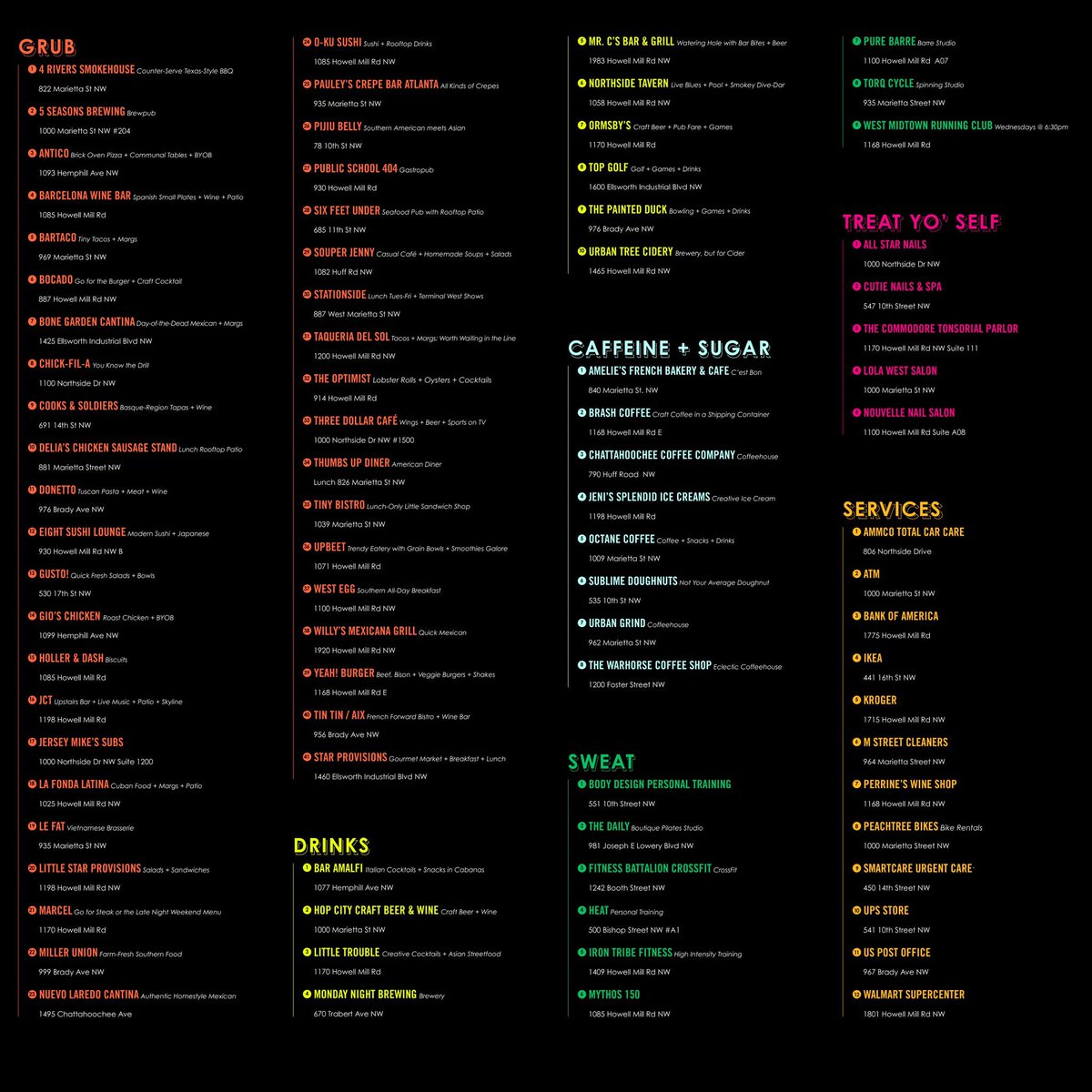 fitzco's tweet image. Hello good people. Welcome to #SBLIII and to our hood.
Searching for food, some pampering, caffeine or other assorted beverages? Look no further. Here are some of our favorites near @MBStadium.