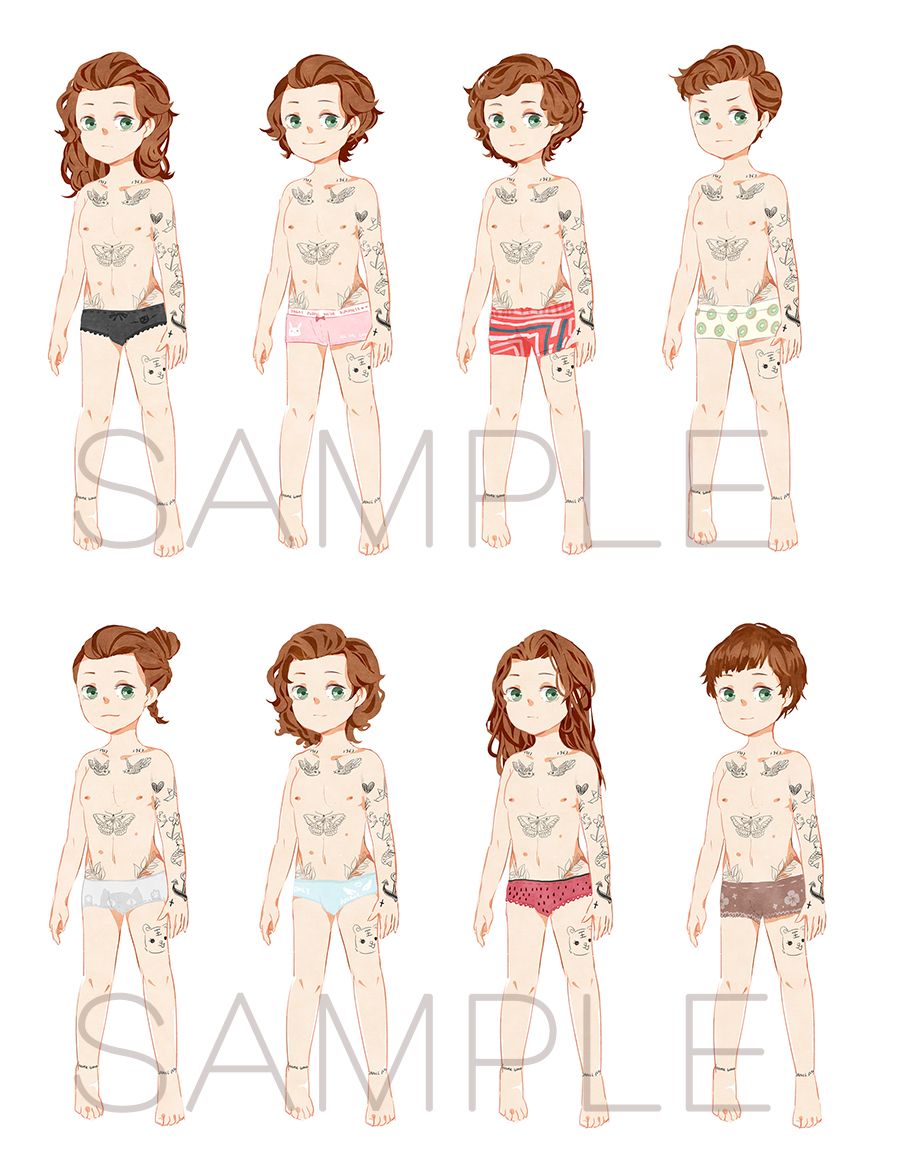 Cqcie's tweet photo. #HappyBirthdayHarryStyles  

🥂🎂a paper doll sticker！I don't have enough time to draw more Harry's tour suits 😥hopefully I can finish it on time next year https://t.co/1vYcWxAVgJ