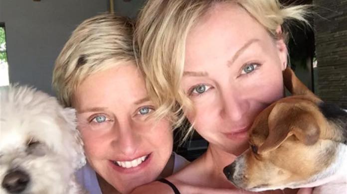 Ellen DeGeneres wishes wife Portia de Rossi happy birthday in sunshiny selfie  