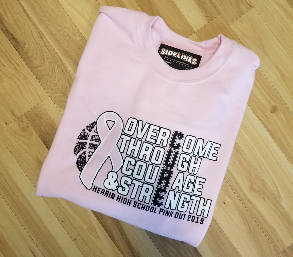 sidelinescustom's tweet photo. Thank you HHS Student Government for using Sidelines for your recent Pink Out order. We truly appreciate it!! #sidelinestigergear #herrintigers #sidelinescustom https://t.co/cTlmv0fmrW