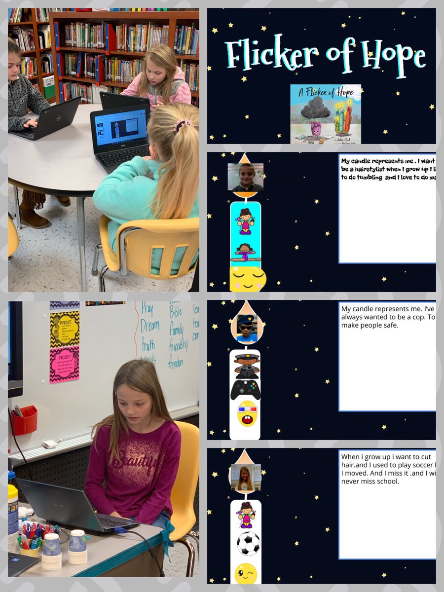 kkwick's tweet image. 3rd grade practiced Google Slide skills with @JGTechieTeacher Google drawing and Flicker of Hope to build their Hope Builder candle! #beahopebuilder #togetherourlightsshinebrighter @WatwoodElem #winningatwatwood