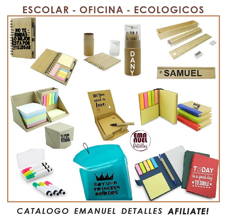 ▷ Materiales de oficina personalizados