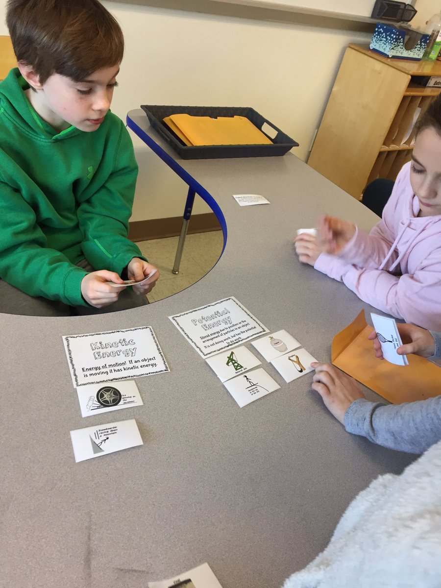 ibergerhhs4's tweet photo. 4th graders sorting energy pictures. Is the picture showing Kinetic Energy or Potential Energy?!?! #teamwork #science #energy #hhs @HHS_Bemiss @cpnoce 🧠👨🏽‍🔬 https://t.co/fqZPs3O1k7