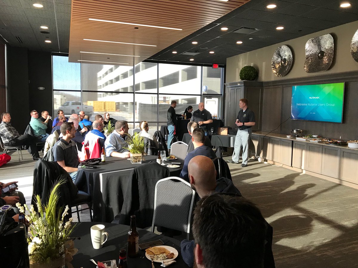 Great turnout for the Q1 Omaha Nutanix Users Group. Glad to connect and catchup with our customers. #Nutanix ⁦@omahancug⁩