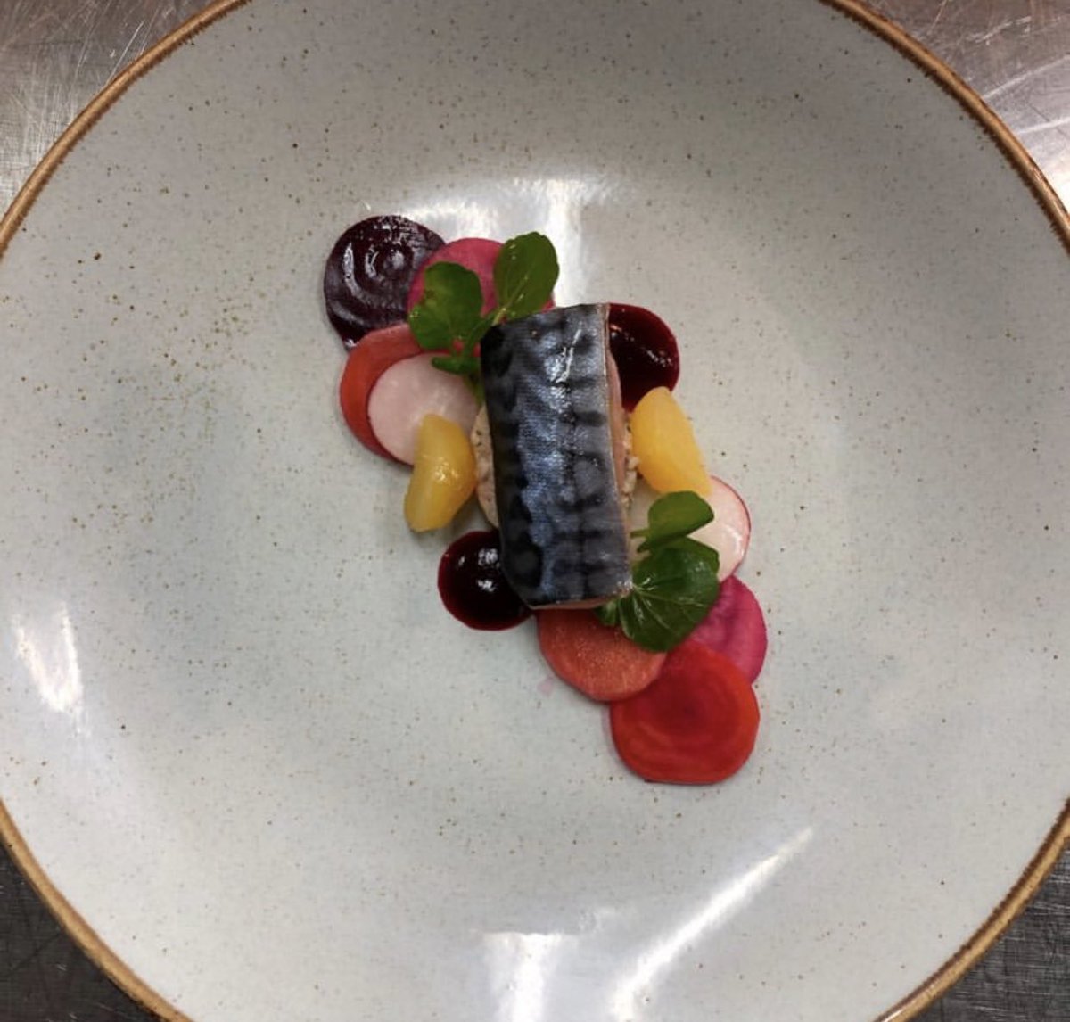 Cured mackerel with pickled &amp; baked beetroot
courtesy of James Jarvis 
Book now to try by 
calling 01743 342611
Or going to scg.ac.uk/origins