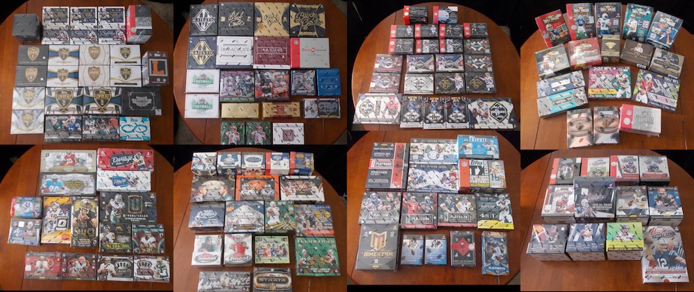BlowoutBuzz's tweet photo. ICYMI ... Board Buzz: Every single one of these football boxes will be busted by one collector -- and it's not even all of them -- on Super Bowl Sunday >> https://t.co/RCHn9cS8bI #collect #SuperBowl #NFL #MLB #2019Topps https://t.co/HyysNBzWHD