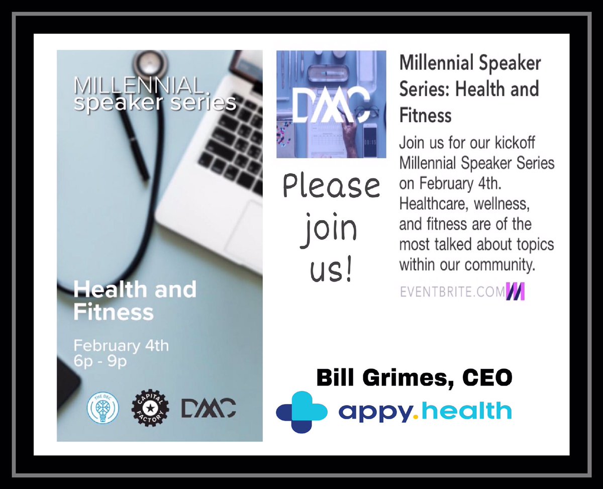 MobileHealth's tweet photo. Please join us Monday February 4th 6-9pm 3102 Oak Lawn Ave. Suite 250
Dallas, Texas 75219 https://t.co/YLXQB924nE Coupon Code HEALTHY10 ⬅️ takes 10.00 off #Millennials #Healthy #Dallas https://t.co/q18aVbgvlJ