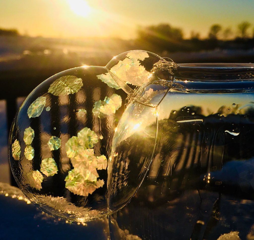 HortonKandi's tweet photo. I was able to try a few more frozen bubble pics. Inspiration from @ratzlaff #BubbleMadness!  I had fun with my #TooColdForSchool project!  Can’t wait to see what students did!  #wcsflight #LearningHappensEverywhere https://t.co/Y55M6Dqwnp