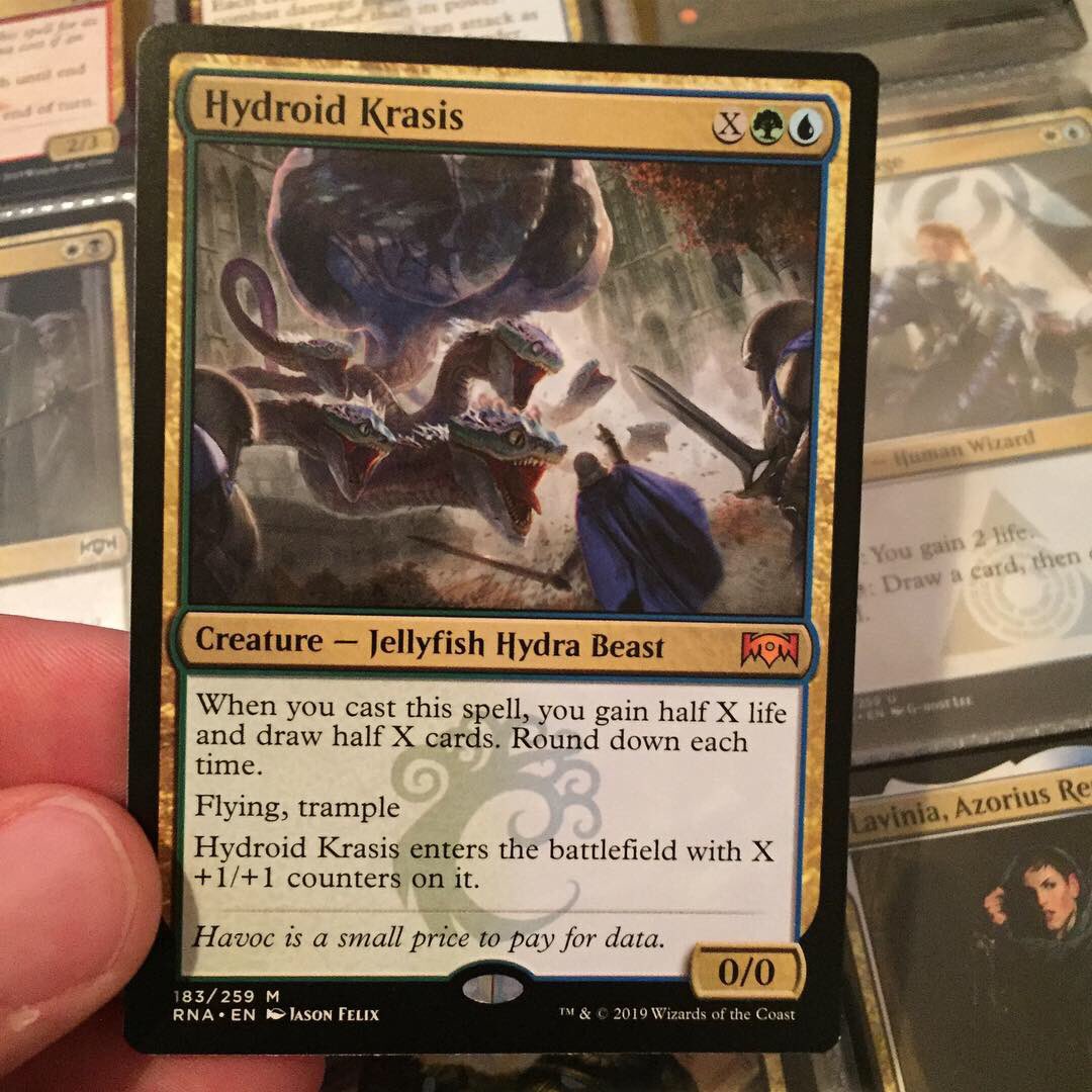 CardsRex's tweet image. Some of my favorite pulls from my Ravnica Allegiance Booster Box! Crazy pulls!! #MTG #MagicTheGathering #RavnicaAllegiance