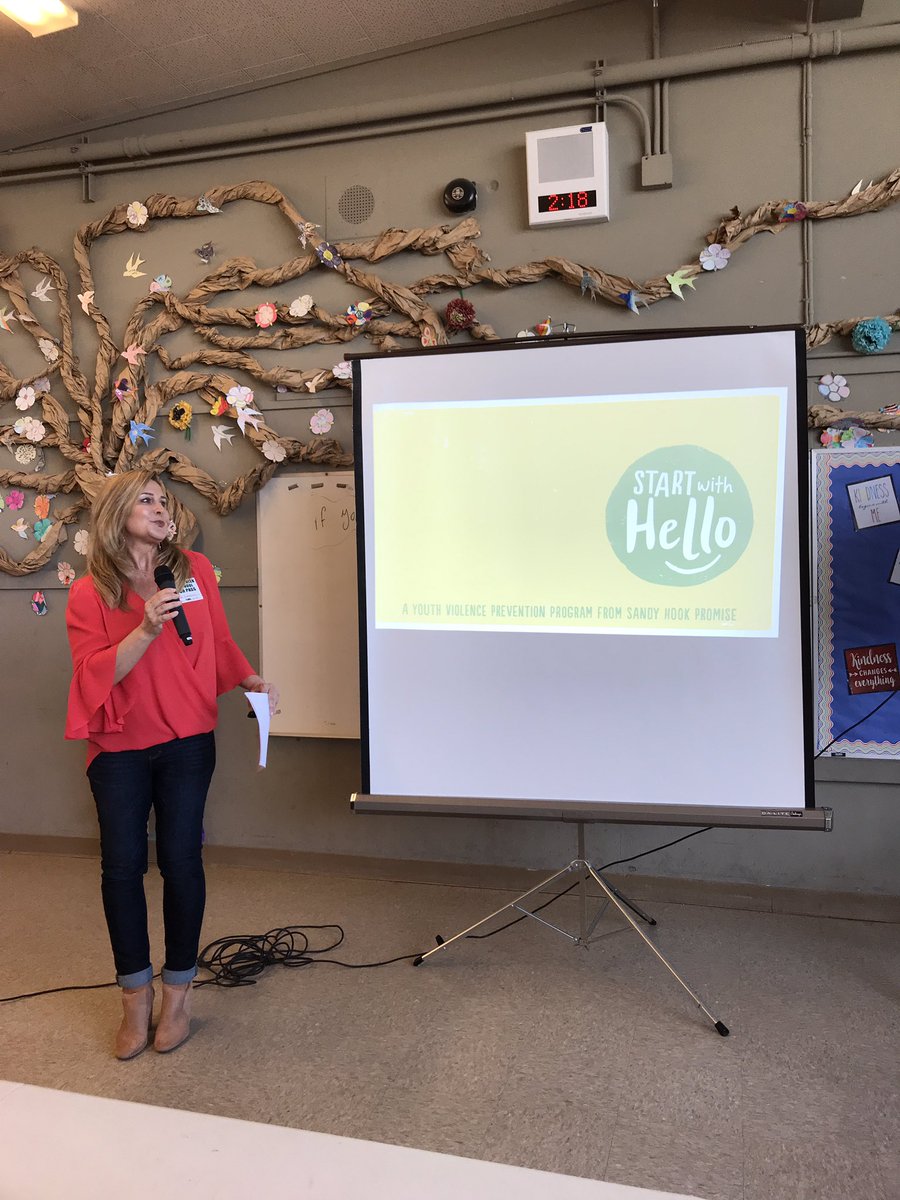 Start With Hello happening at Tice Creek today as part of The Sandy Hook promise. #bekind #preventschoolviolence #WCSD