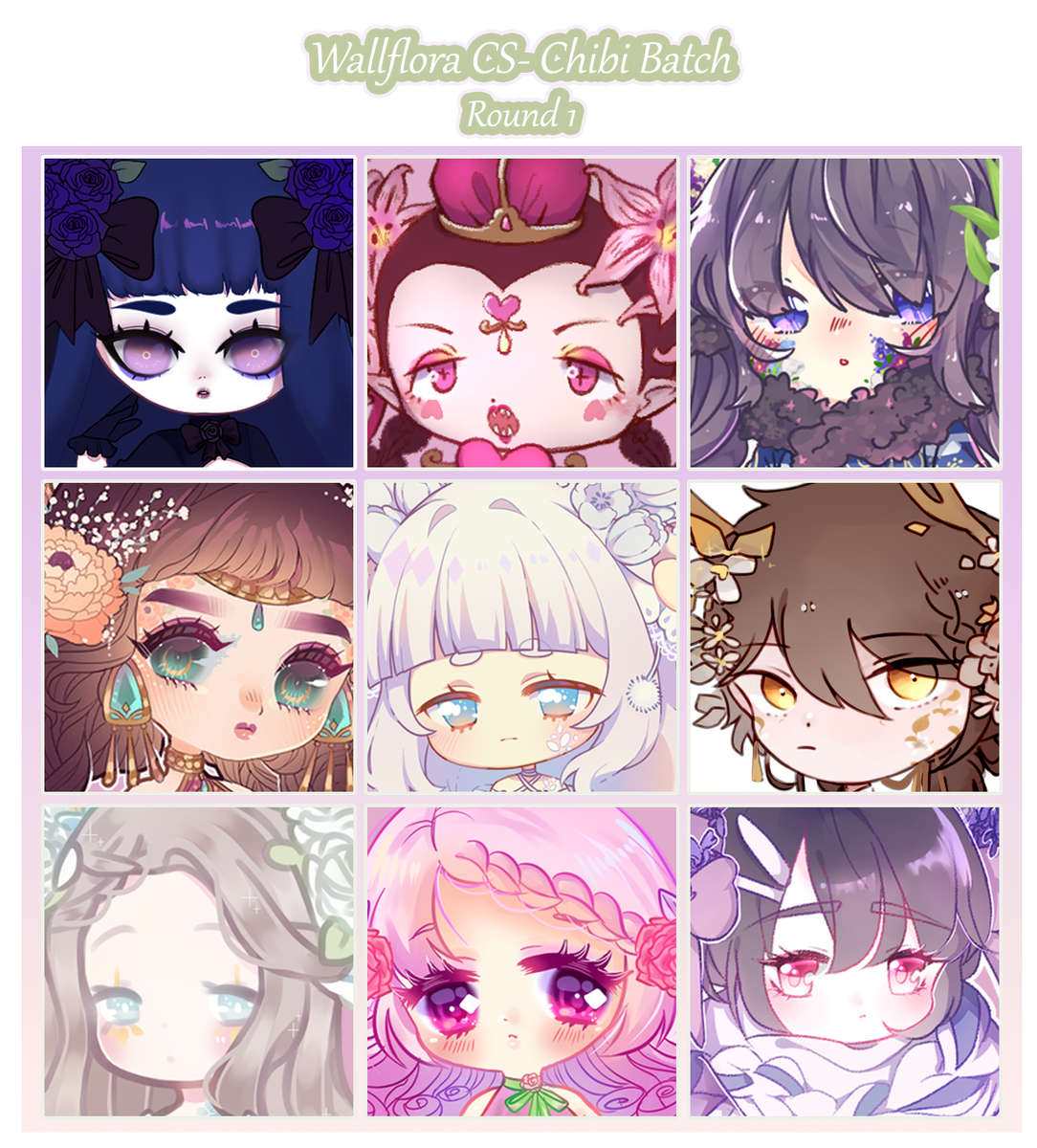 I'm so hyped to share this finally with you.
the wallflora chibi batch preview I took part in
as a guest artist >//u//<